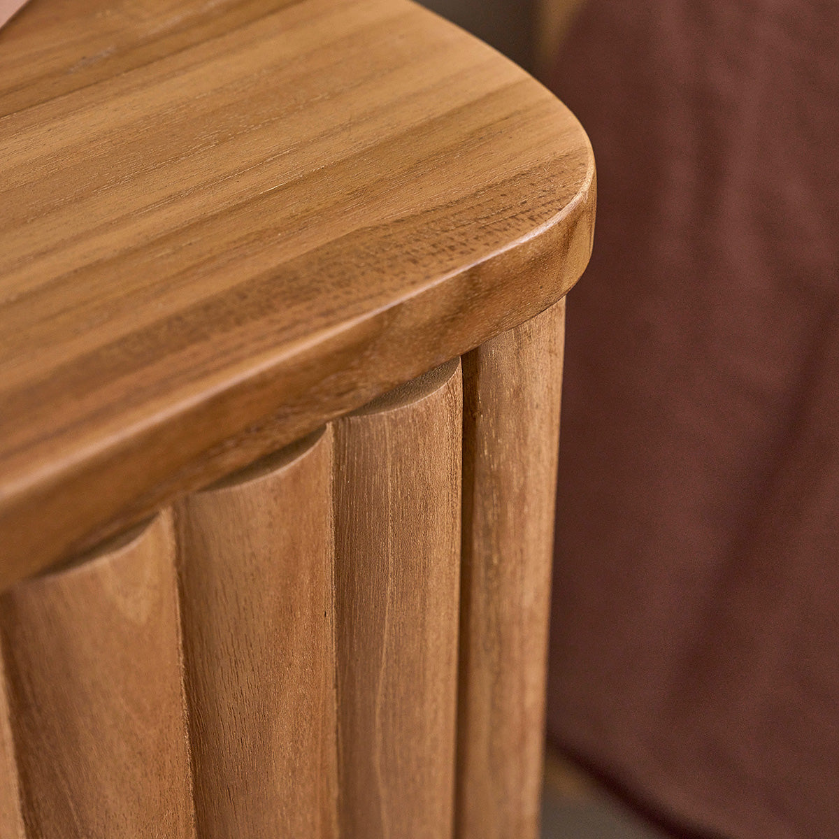 BELIZE - Table de chevet suspendue en bois de teck 45 cm