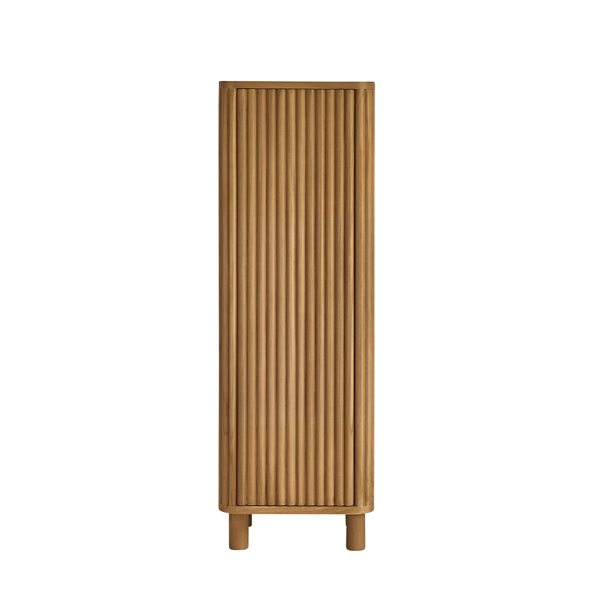 COLINE - Colonna da bagno con piedini in teak massiccio, 120 cm