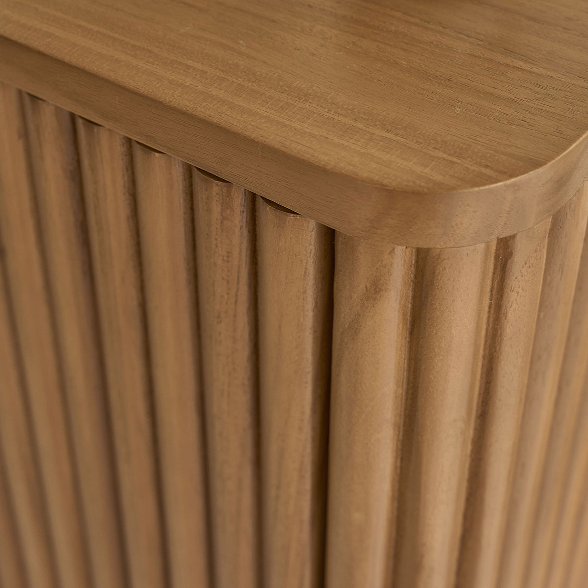 COLINE - Colonna da bagno con piedini in teak massiccio, 120 cm