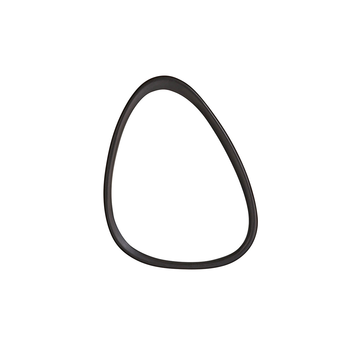 THELMA - Miroir organique en bois de mindi noir 75x60 cm