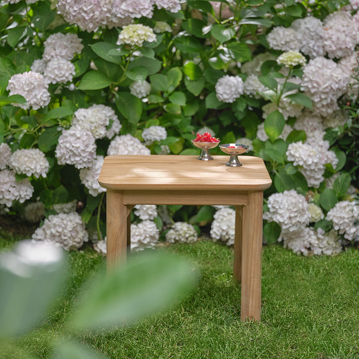 PIANA - Tavolino da giardino in teak massiccio di prima qualità