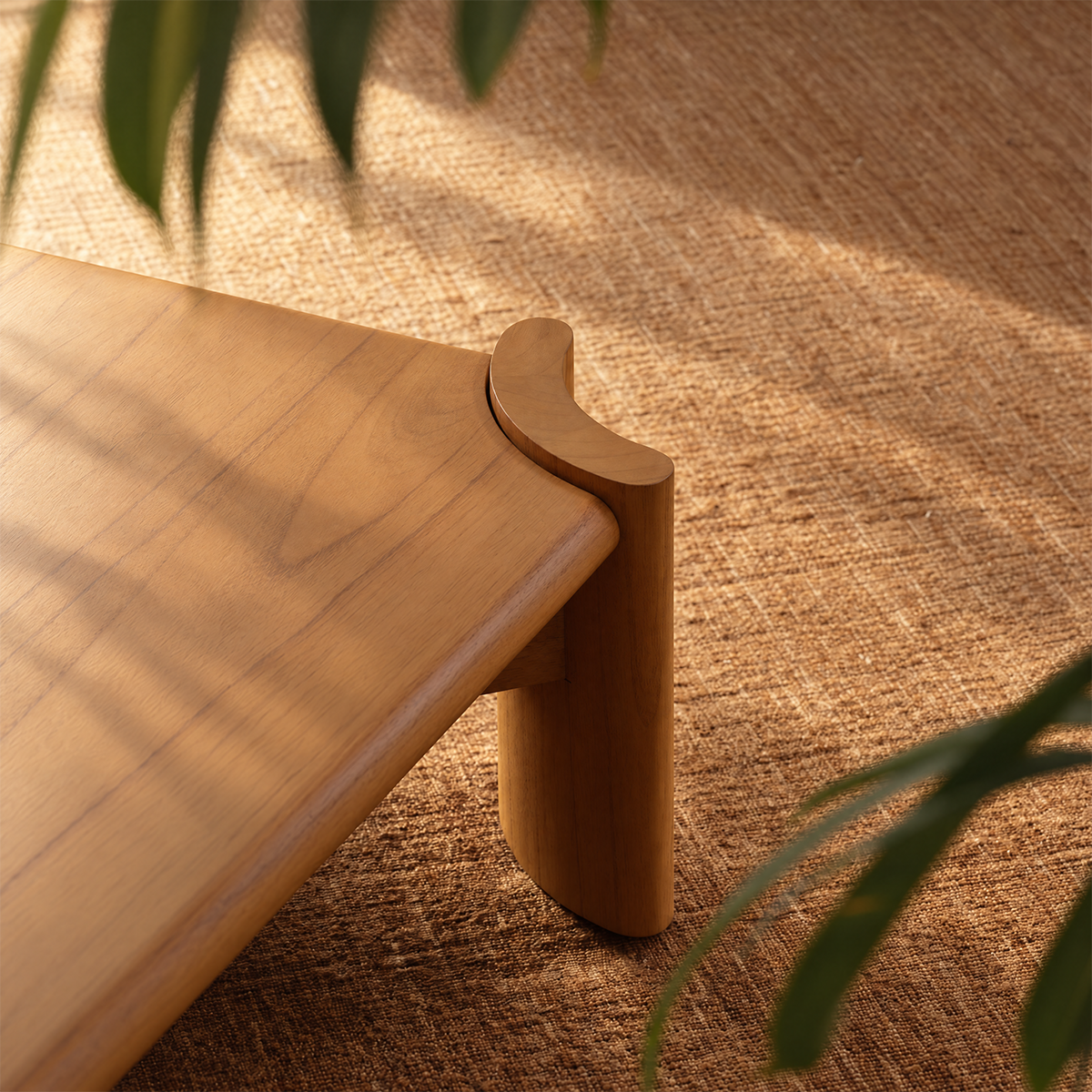 ALVAR - Table basse en mindi naturel 120 cm