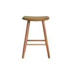 Barhocker aus massivem Teakholz und Sitzfläche aus Cord 65 cm