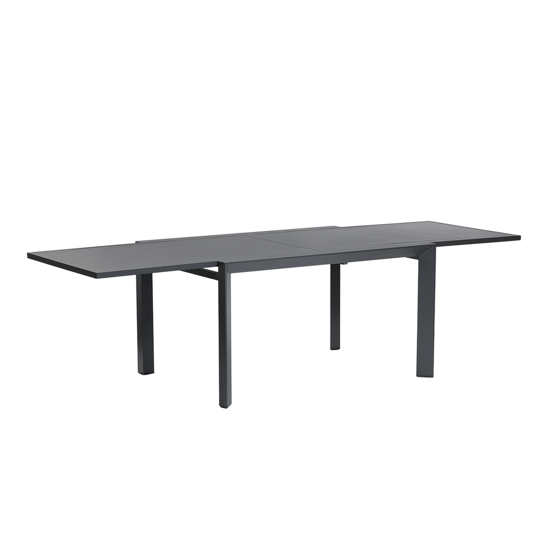 BASALT - Table de jardin en aluminium extensible gris 6/10 pers.