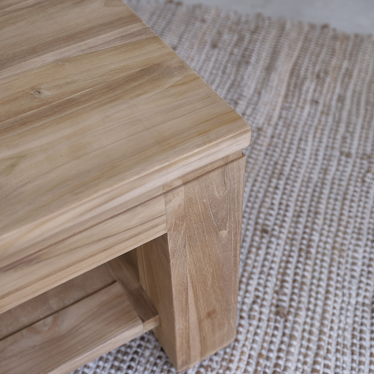 BOSTON - Table basse en teck massif 100 cm