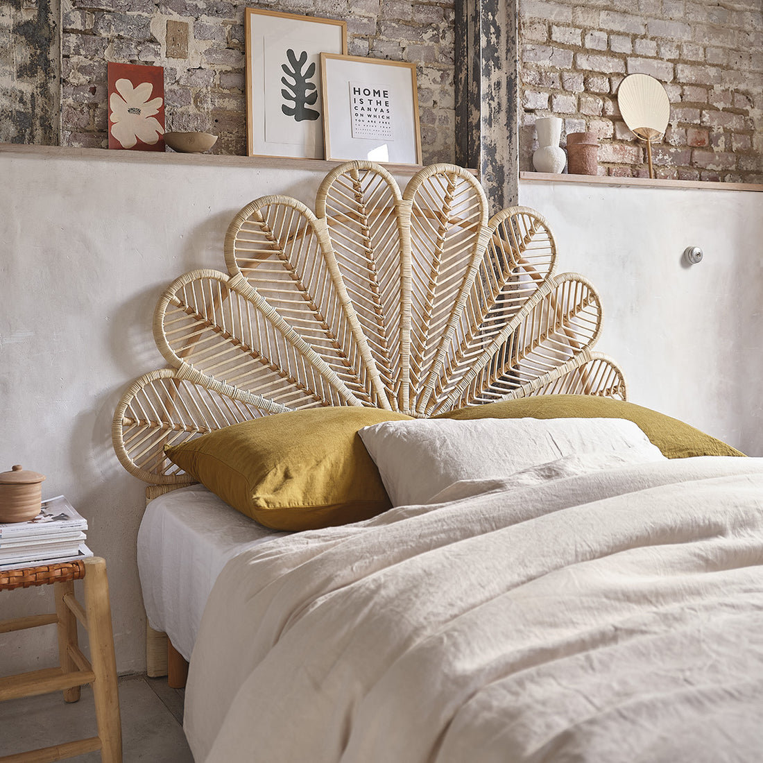 COLETTE - Kopfteil aus Rattan 140 cm