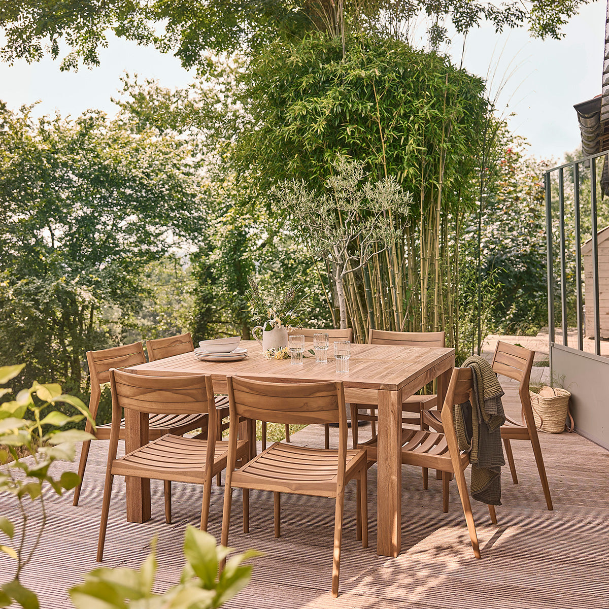 MALTE - Tavolo da giardino in teak massello 6 pers.