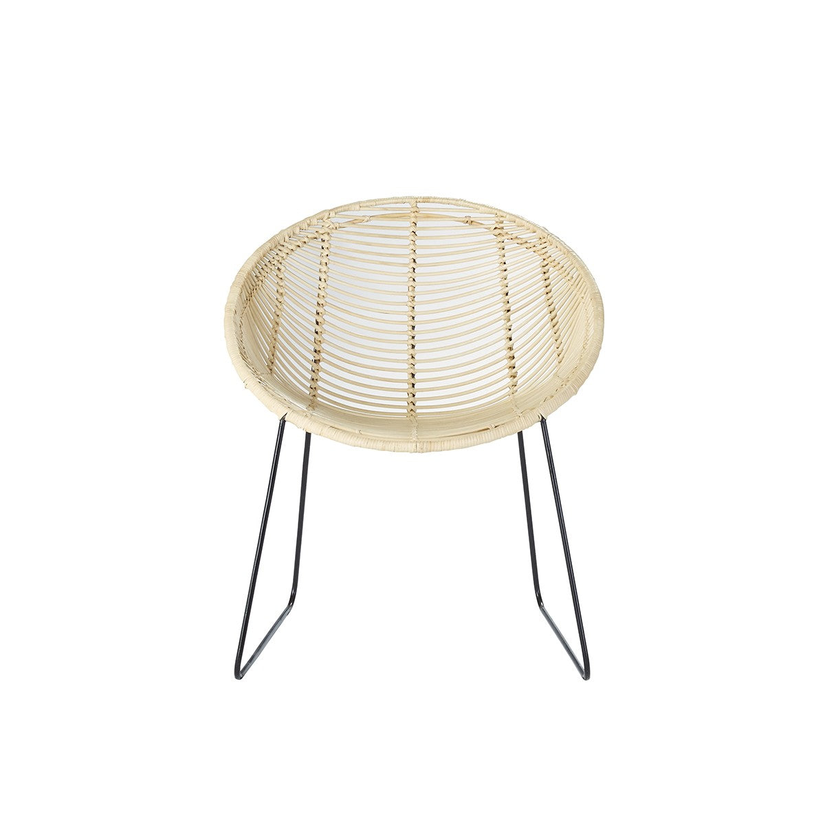 BOHEMA - Sedia in rattan e metallo