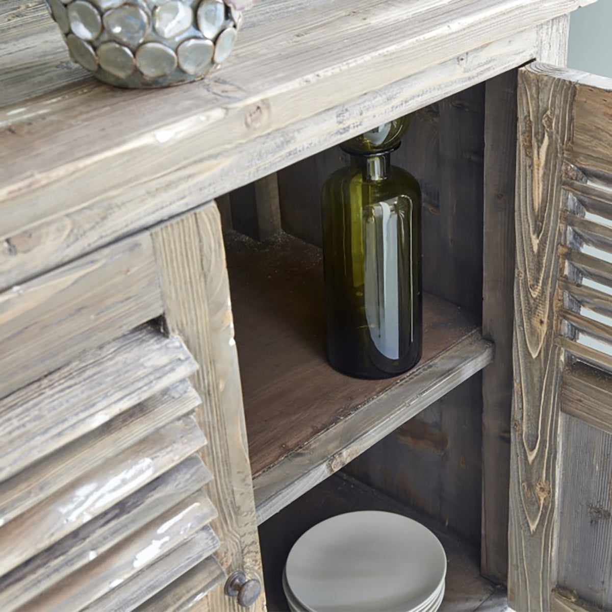 VICTOR - Credenza in legno massello riciclato 140 cm