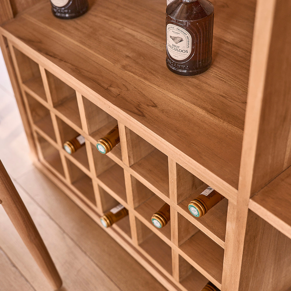 COLINE - Bar in teak massello 140 cm