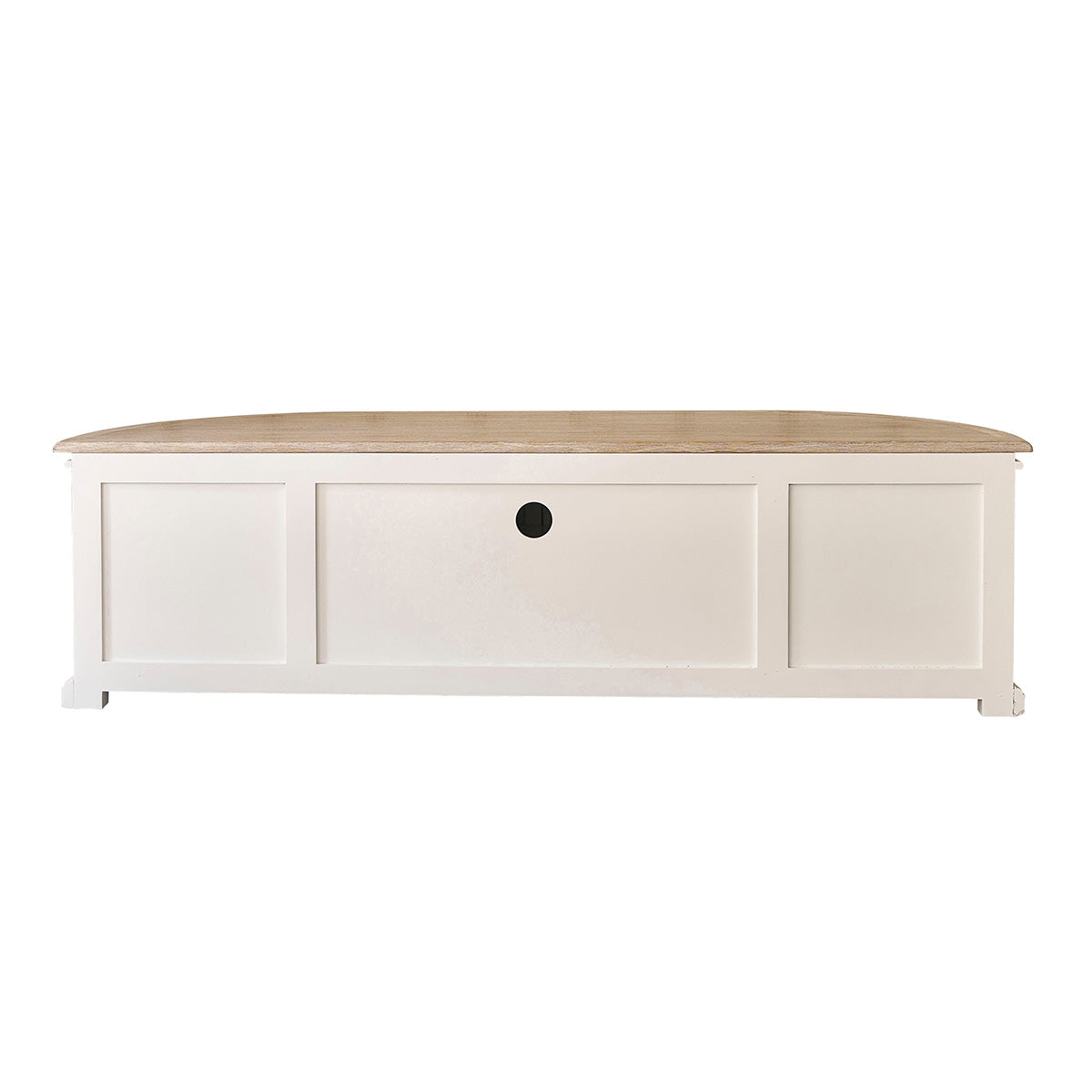 LONDRES - TV-Möbel aus Mahagoni und weißem Teakholz, 160 cm