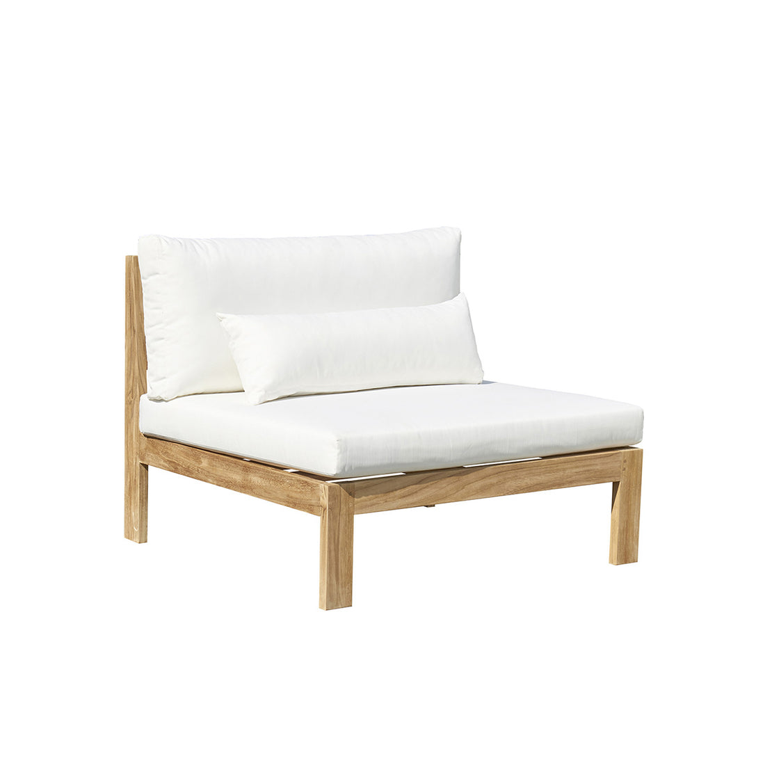 PALMA - Poltrona da giardino in teak massello bianco