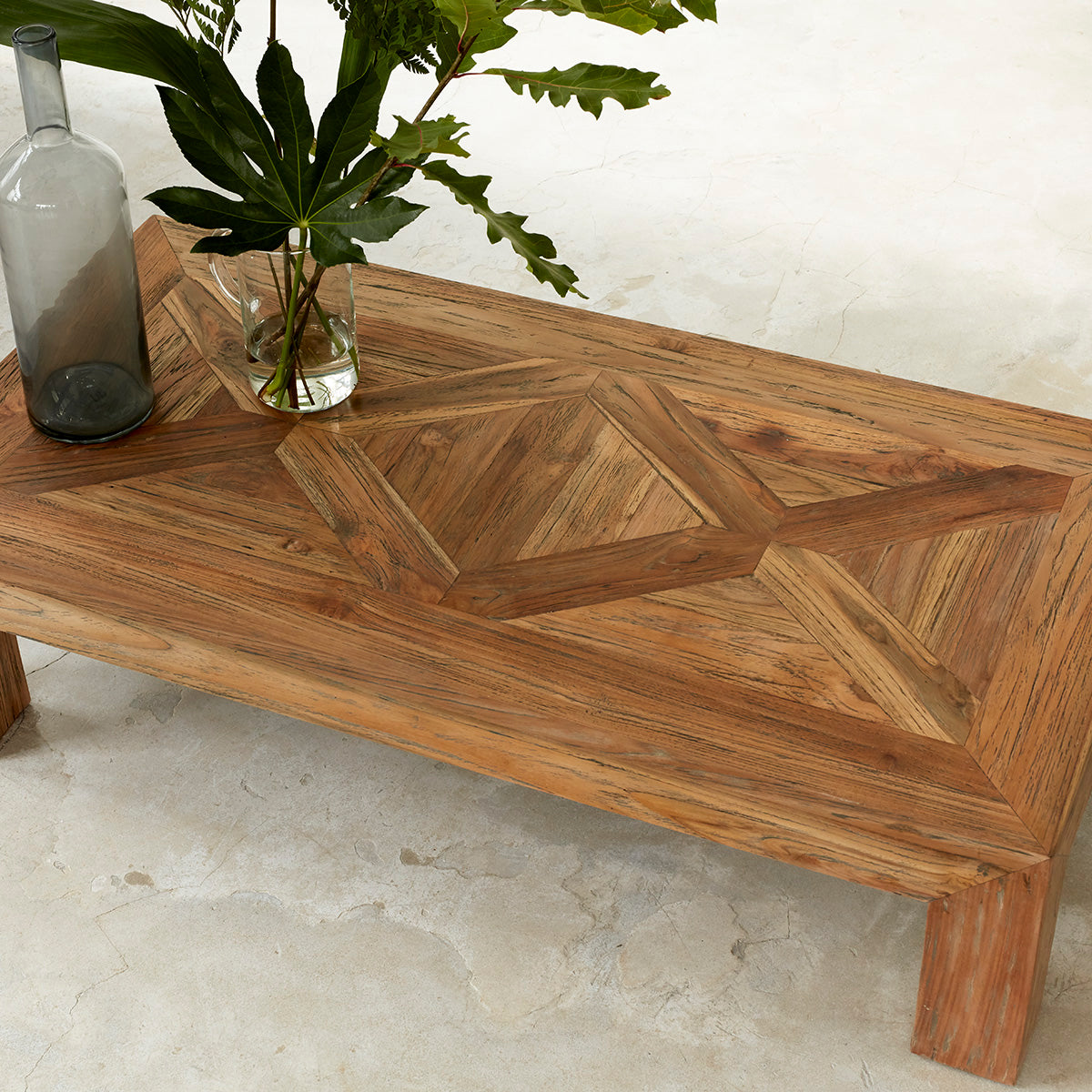 CARGO - Table basse en teck massif recyclé 120 cm