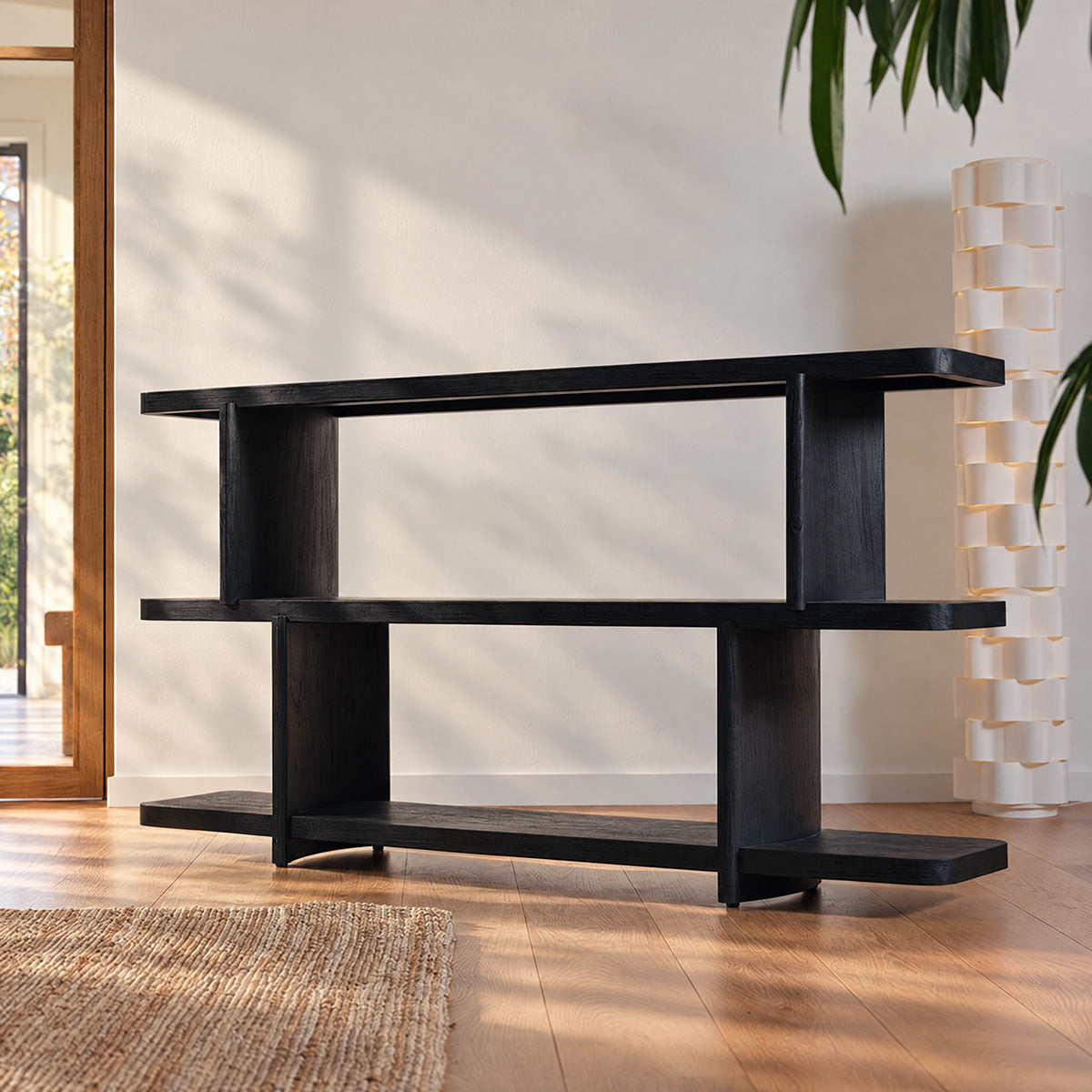 OTTO - Niedriges Regal aus massivem Mindi-Holz, B 160 cm