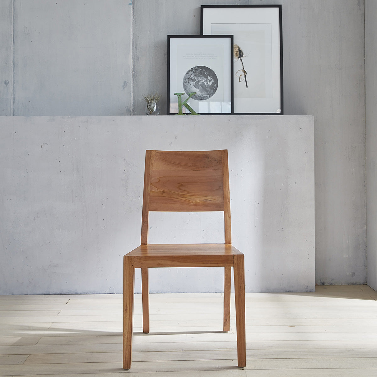 TRISTAN - Lot de 2 chaises en teck massif