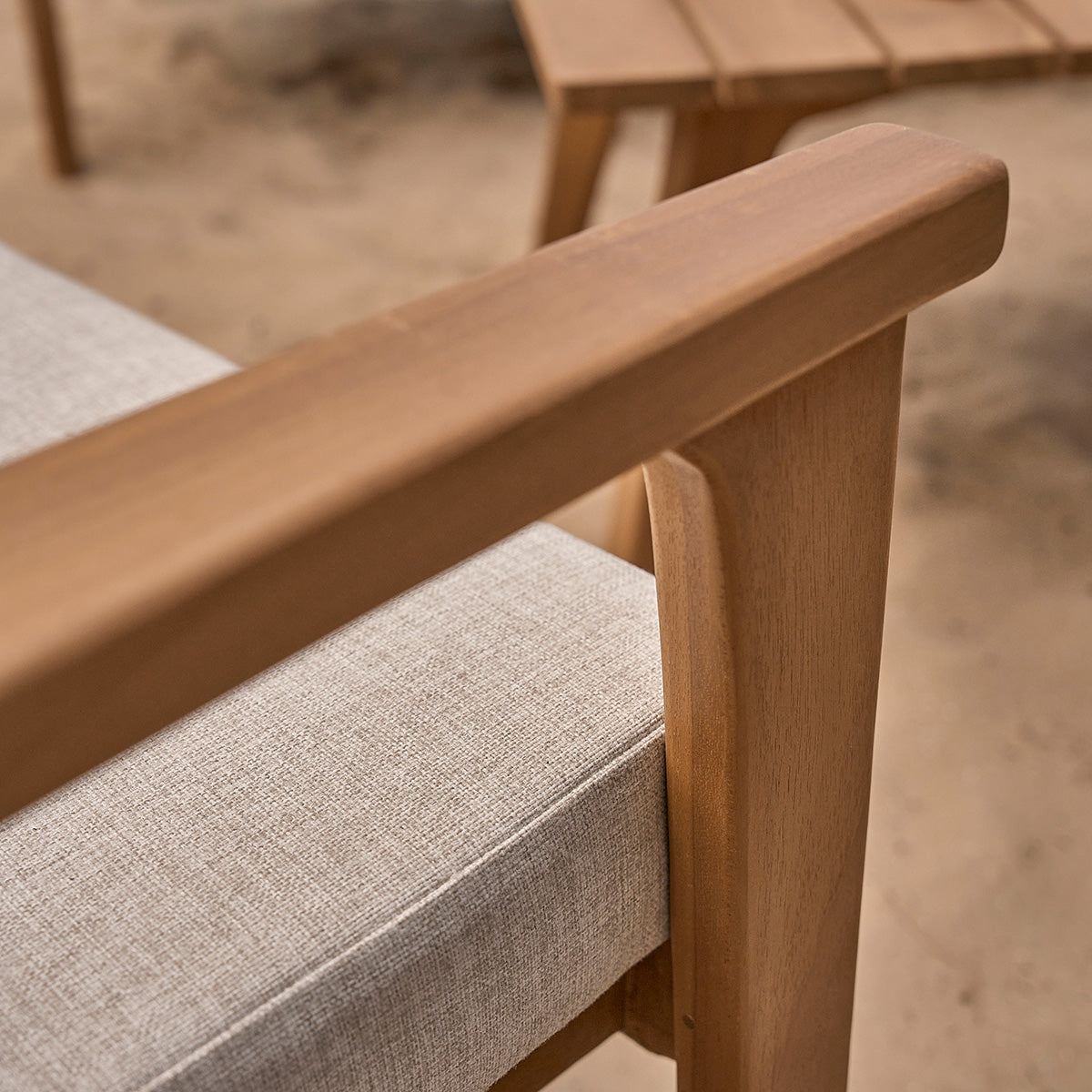 BARI - Niedrige Gartenmöbel aus massivem Teakholz