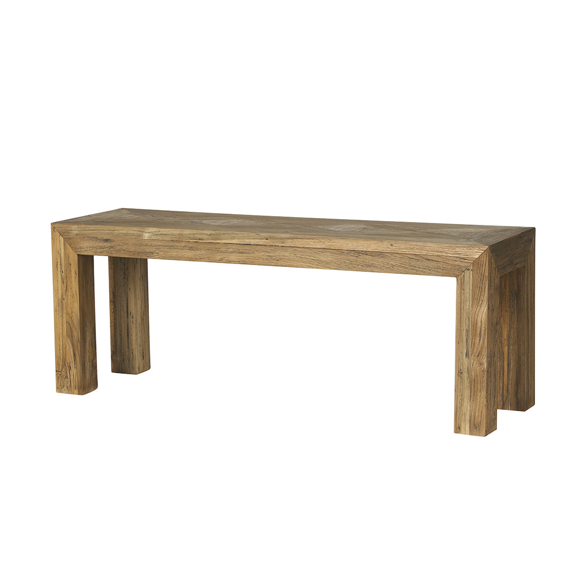 CARGO - Bank aus recyceltem massivem Teakholz 120 cm
