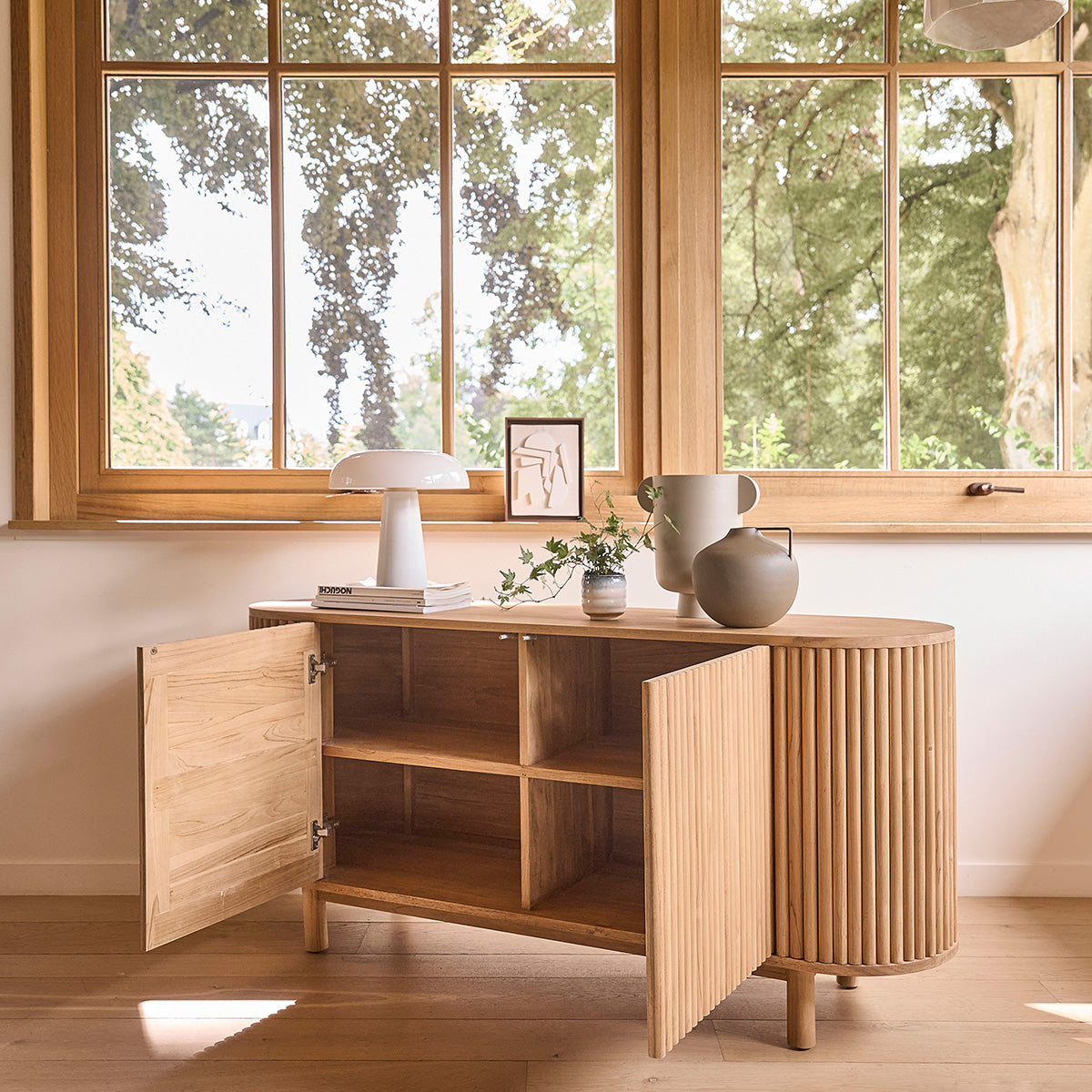 COLINE - Credenza in teak massello 160 cm