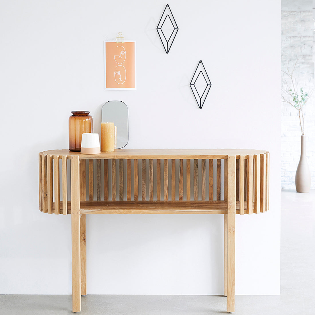 VICTORIA - Console en teck massif 120 cm