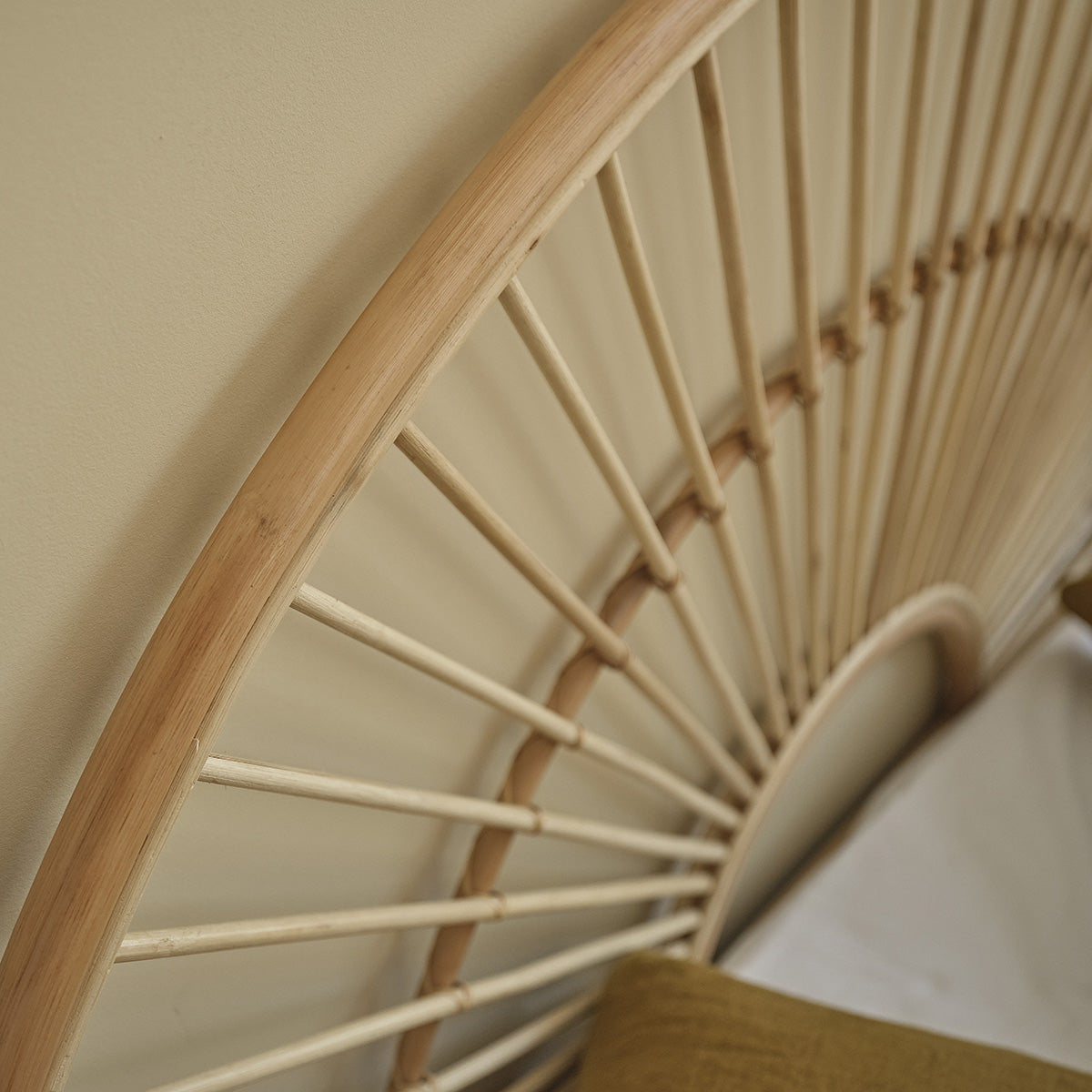 BOHO - Testiera arrotondata in rattan 160 cm