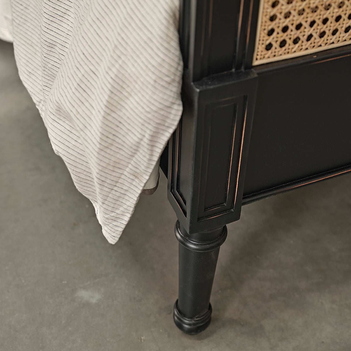 SOHO - Letto in midollino e legno massello 160 cm