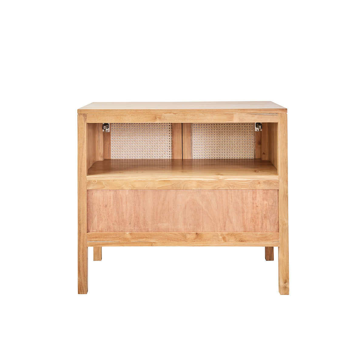 ELIOTT - Mobile per lavabo in teak massello e cannage 90 cm