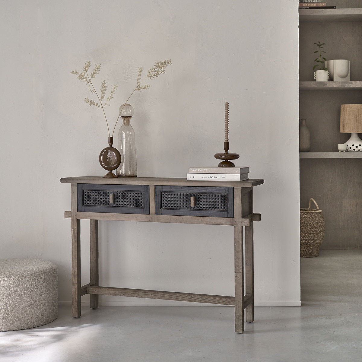 JUNKO - Consolle in legno massello riciclato 110 cm