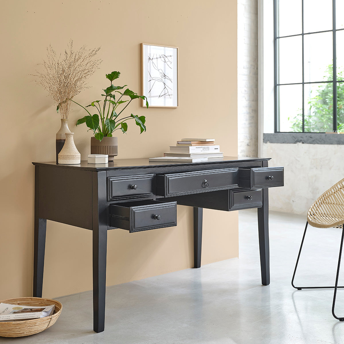 SOHO - Bureau en manguier massif 130 cm