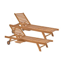 Lettino in teak massello oliato (set di 2)