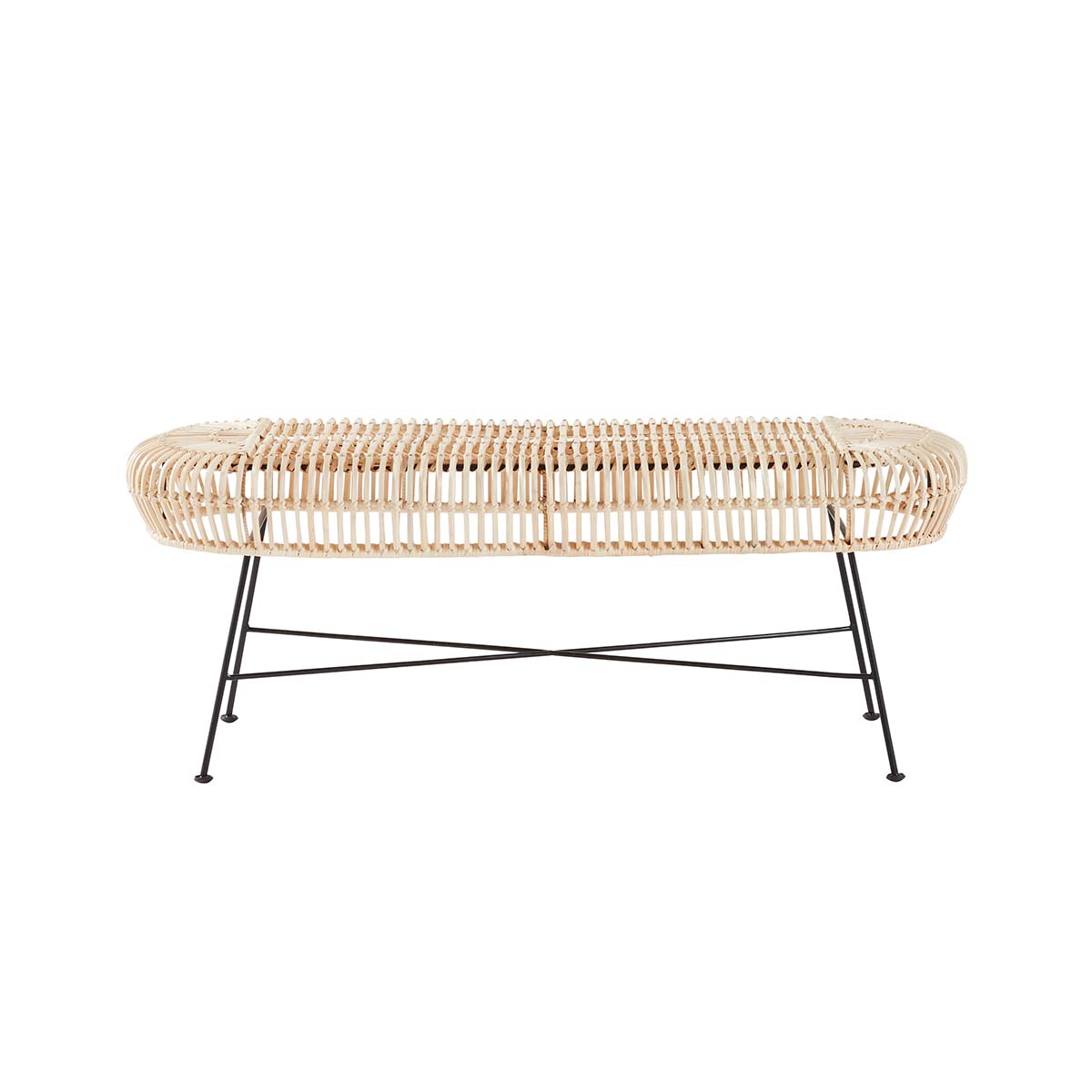 BOHEMA - Banc en rotin et métal