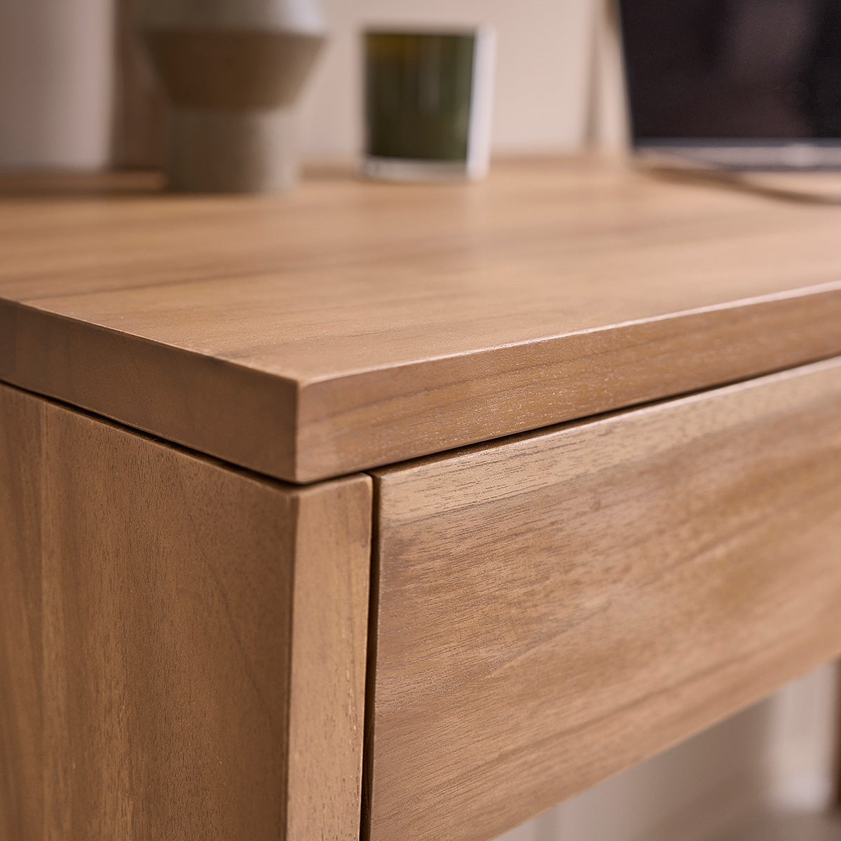 TRISTAN - Bureau en teck massif 130 cm