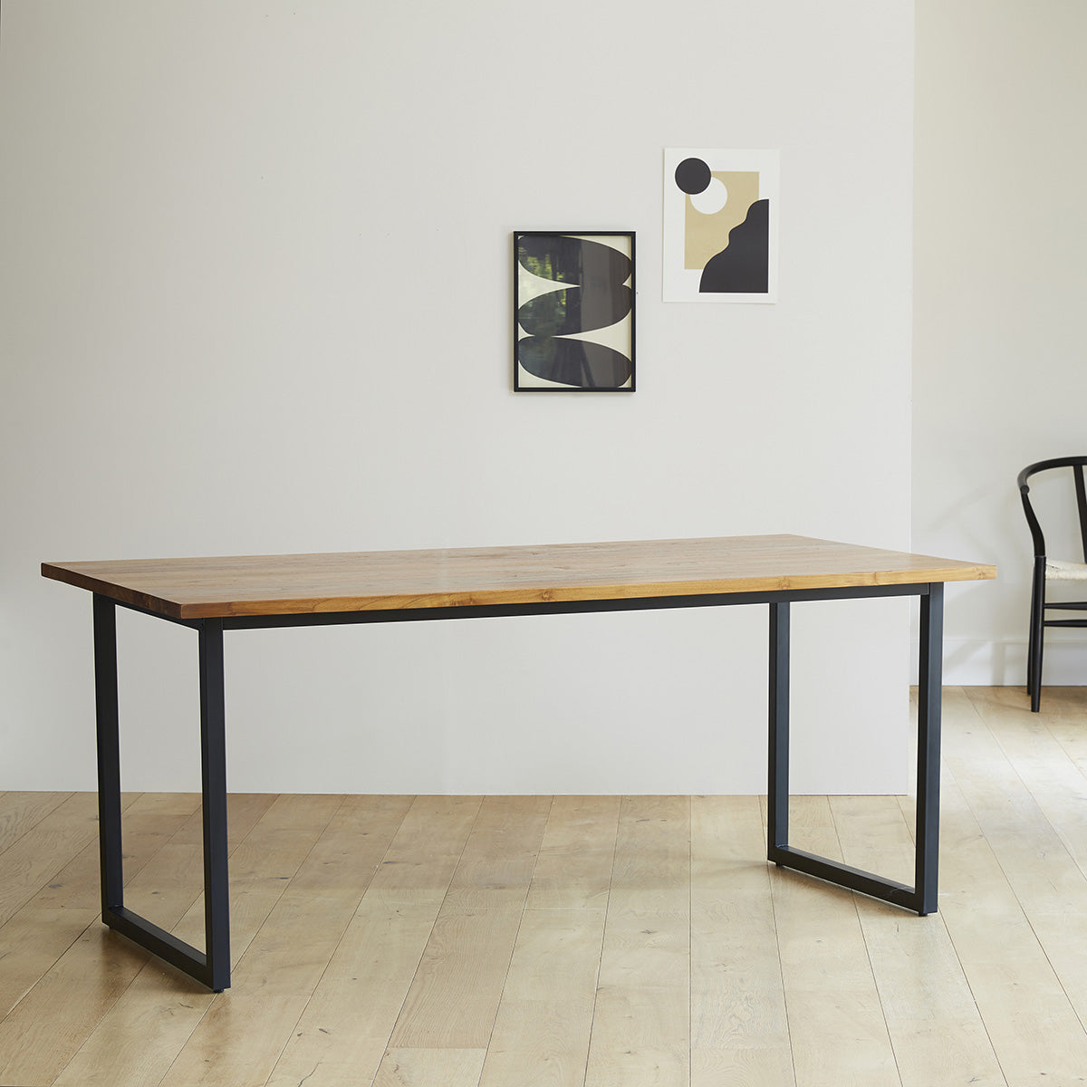 HUGO - Table en teck massif et métal 8 pers.