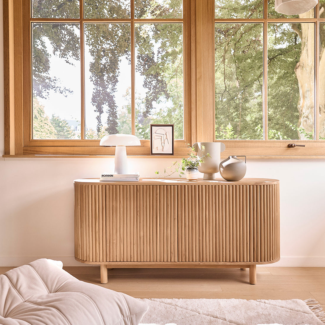 COLINE - Buffet aus massivem Teakholz 160 cm