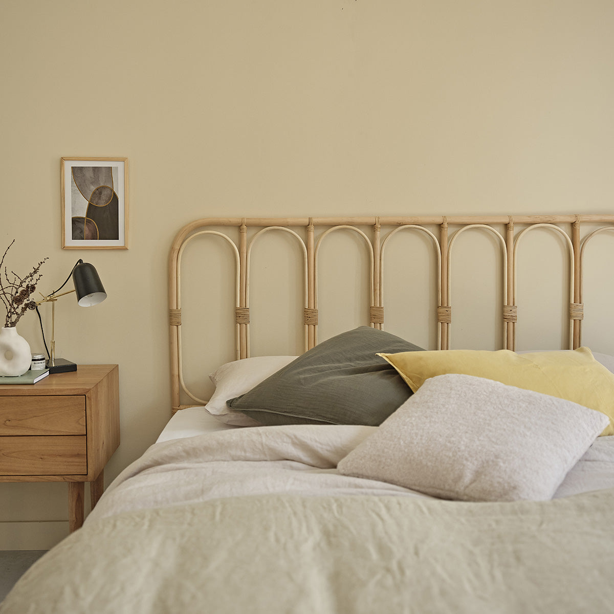 BOHO - Tête de lit en rotin 160 cm