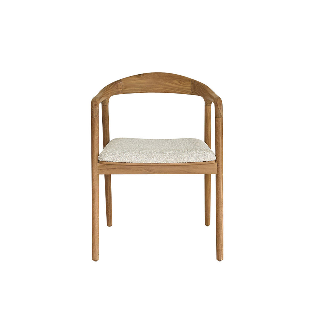 AMBRE - Chaise en teck massif assise bouclette