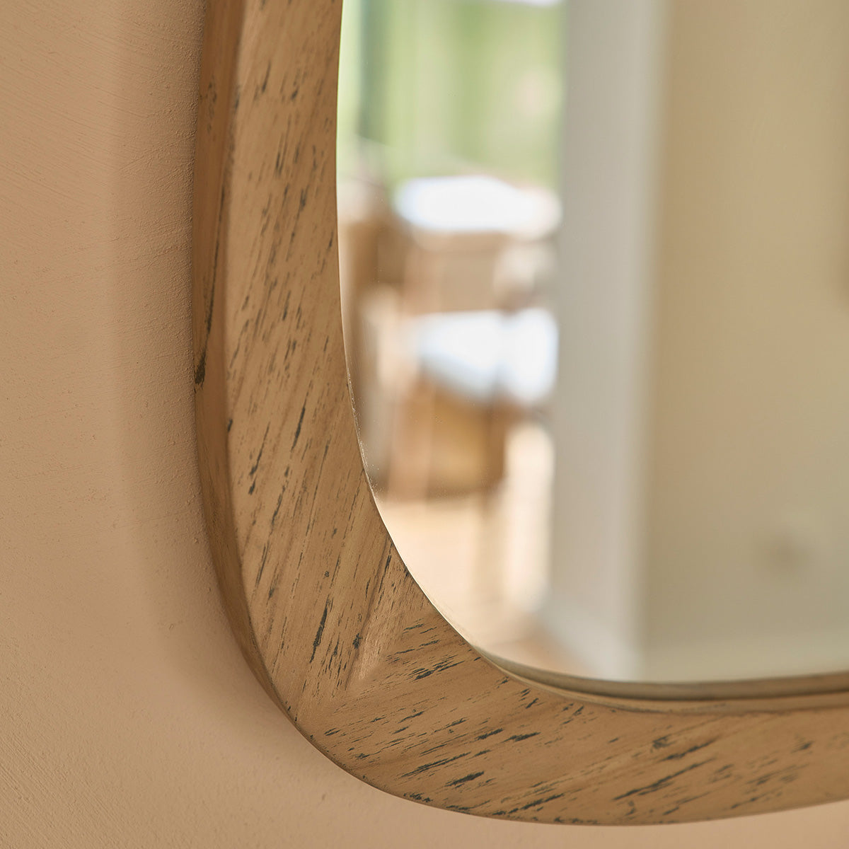 AUSTIN - Specchio in teak massello riciclato 70 cm