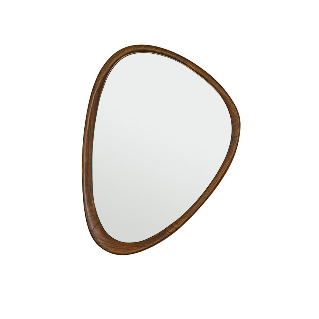 VINTAGE - Miroir en mindi massif finition noyer 75x60 cm