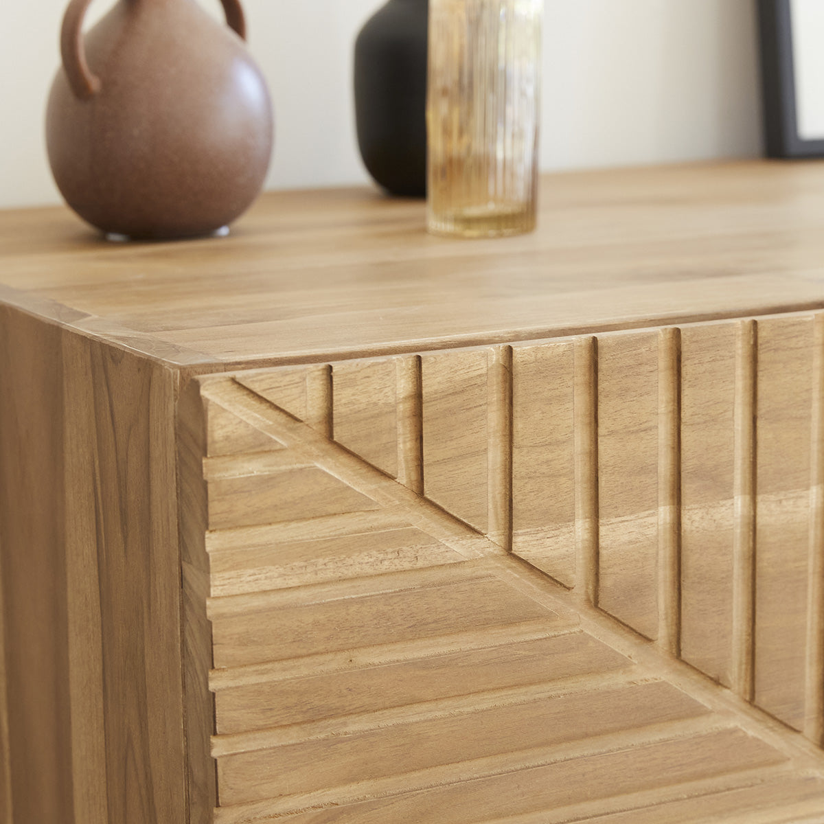 PORTLAND - Commode en teck massif 95 cm