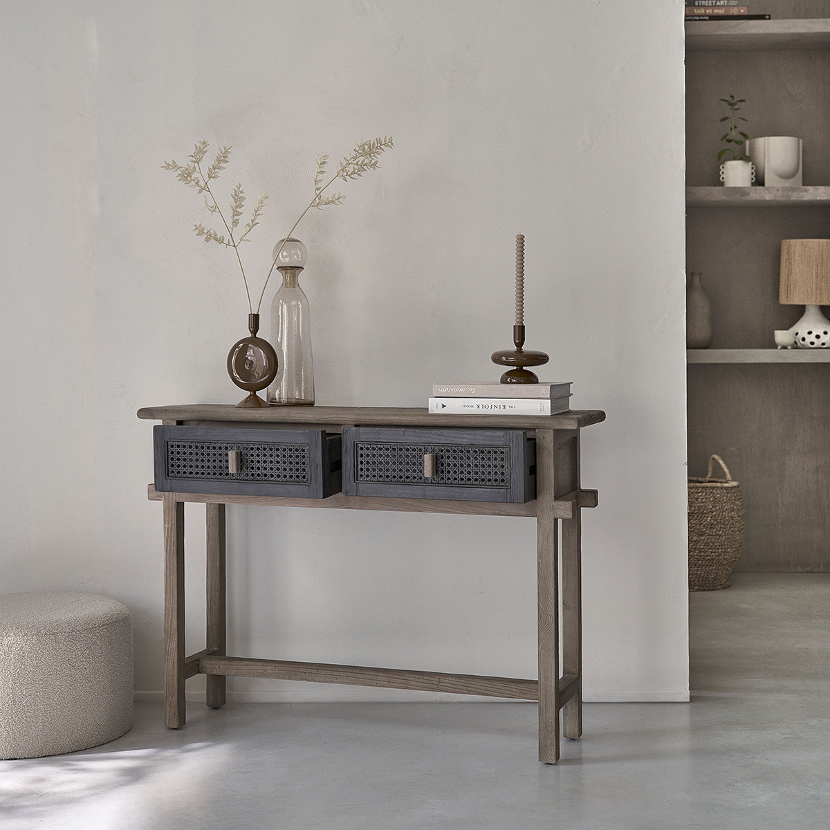 JUNKO - Consolle in legno massello riciclato 110 cm