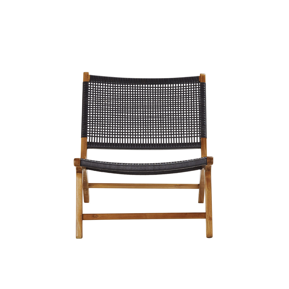 LINA - Fauteuil en teck massif et tissage