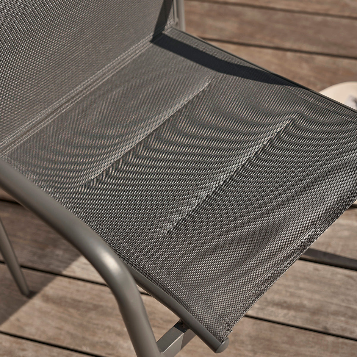 LAGON - Poltrona in alluminio e textilene grigio