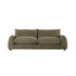 Gerades 3-Sitzer-Sofa aus khakifarbenem meliertem Strukturstoff