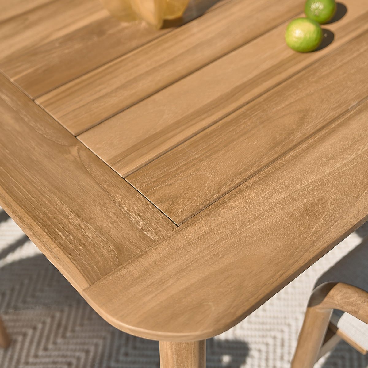 ALIZÉ - Set di mobili da giardino in teak massello con tavolo allungabile 6/8 pers.