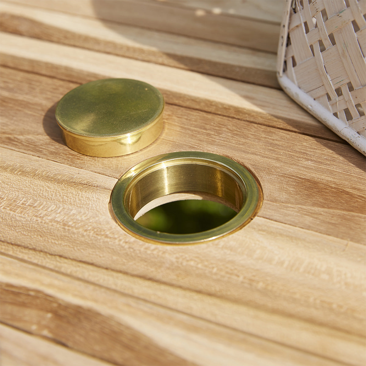 MELBOURNE - Salon de jardin en teck massif extensible 6 pers.