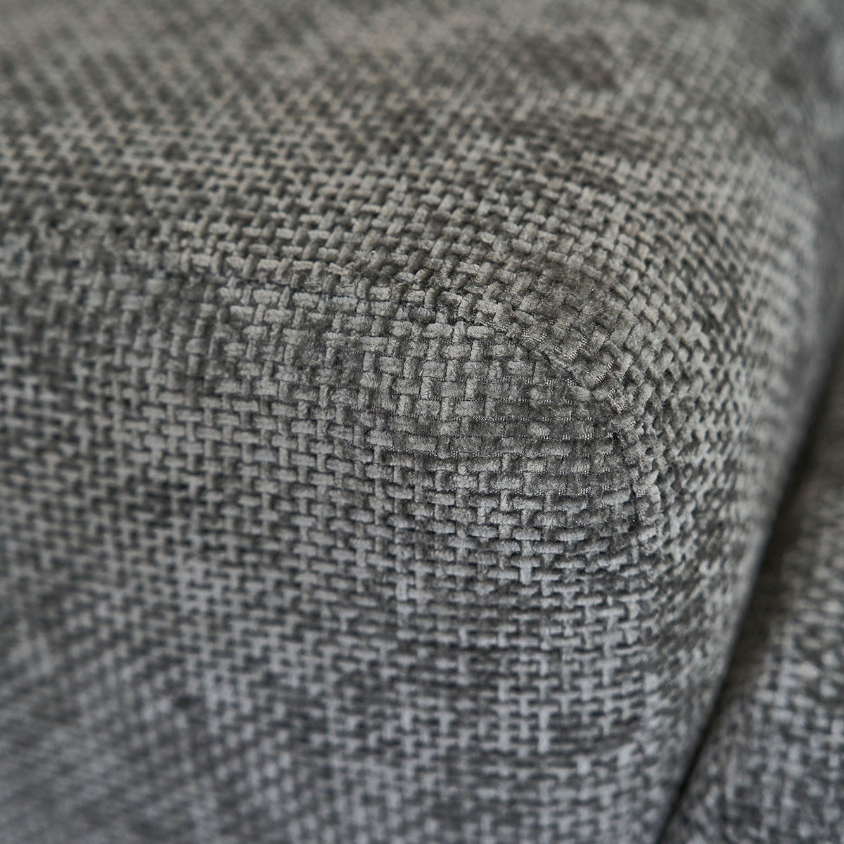 ALPHONSE - Canapé droit 3 places en velours tressé vert de gris