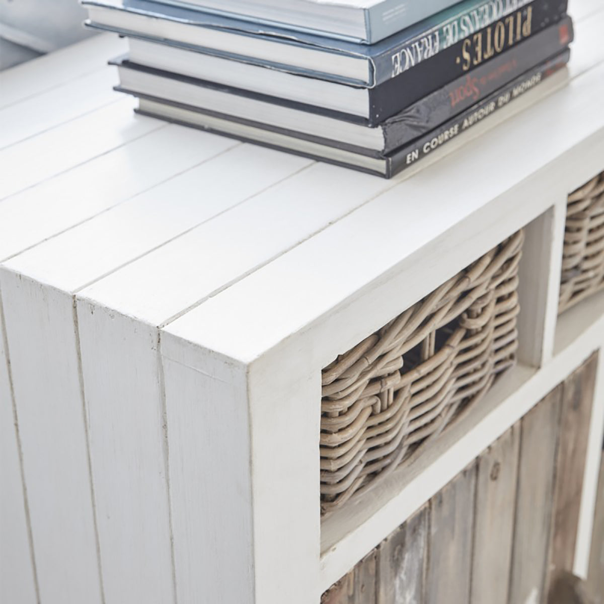 HONFLEUR - Buffet en bois recyclé massif 145 cm