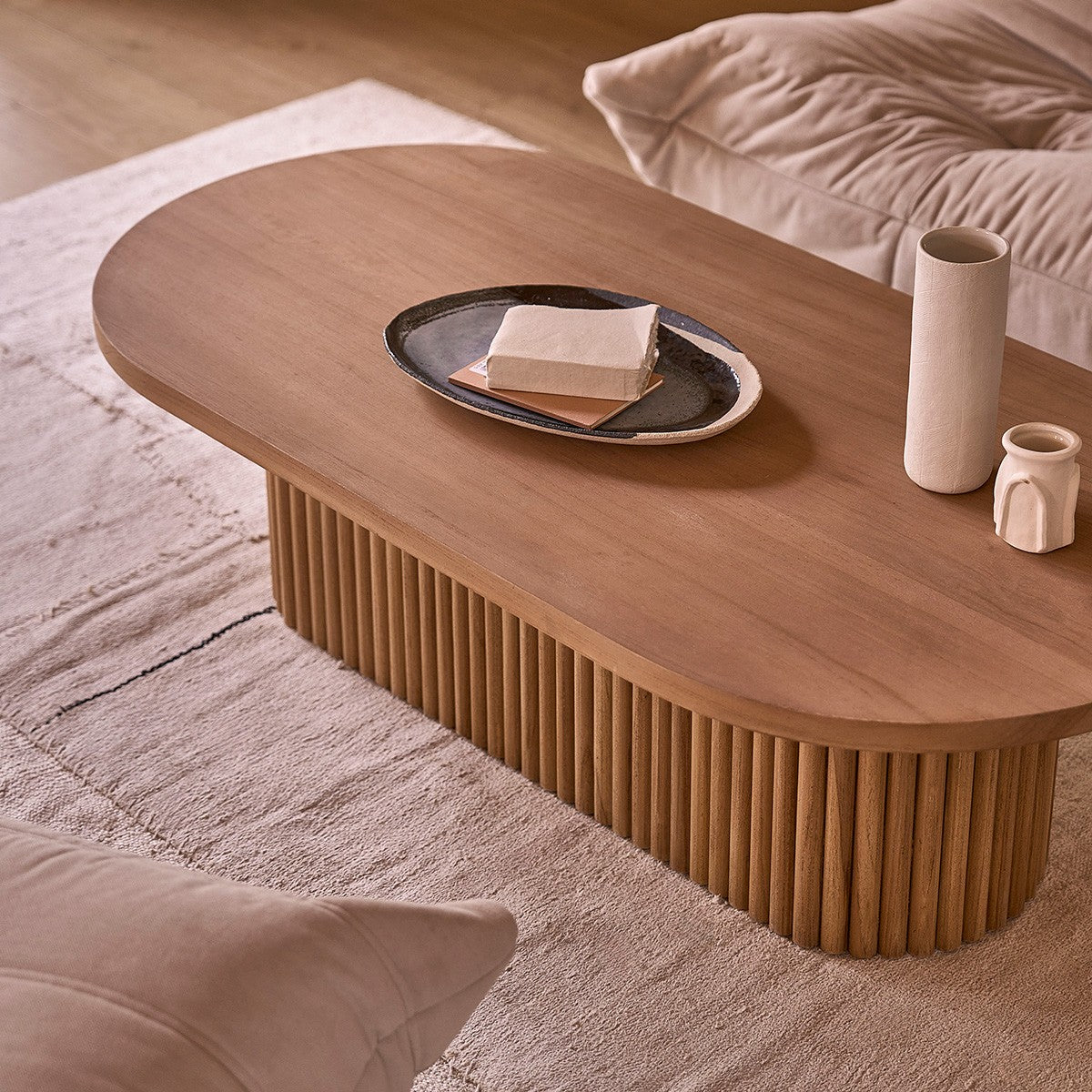 COLINE - Table basse en teck massif 120 cm