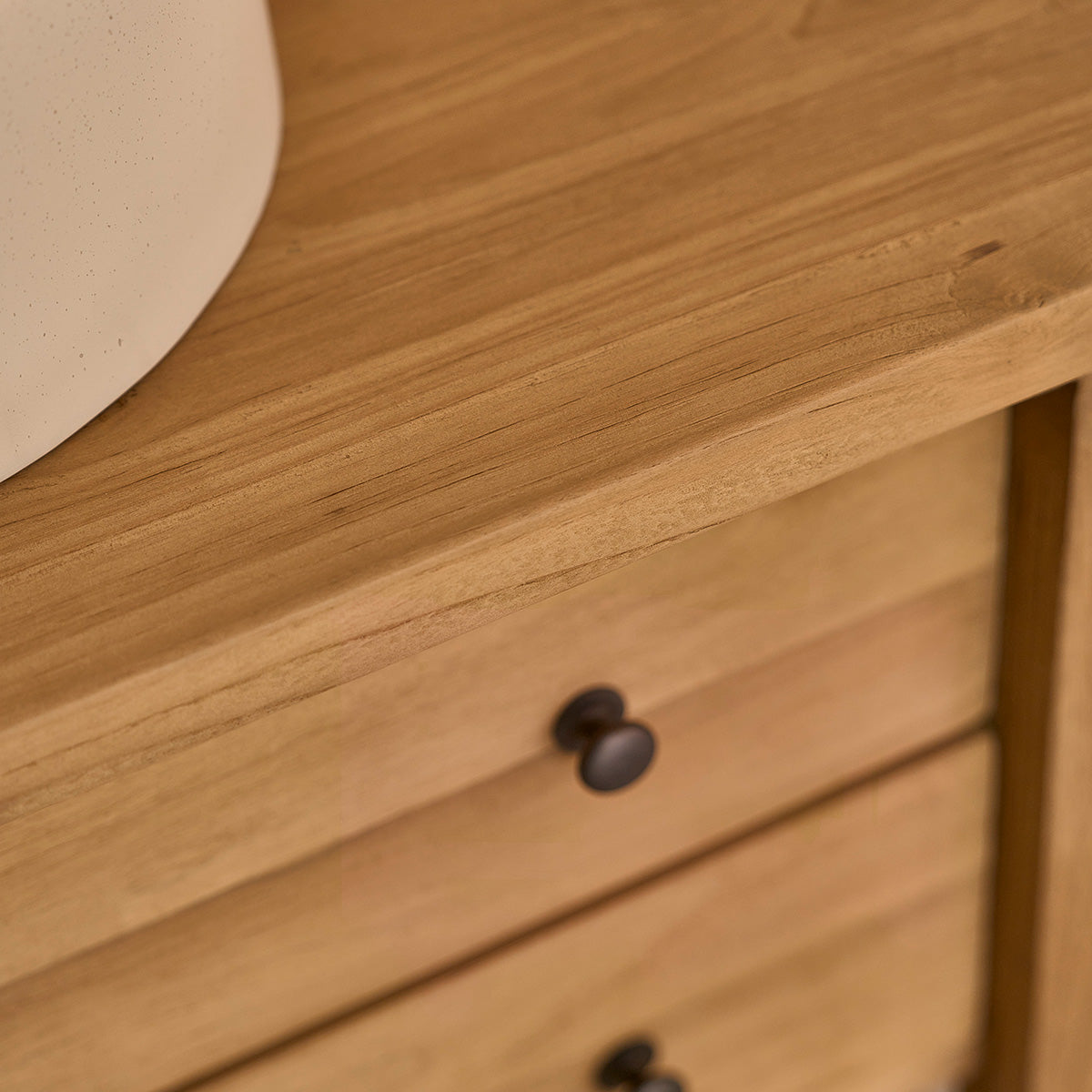 NAHELE - Meuble sous vasque en teck massif recyclé 82 cm