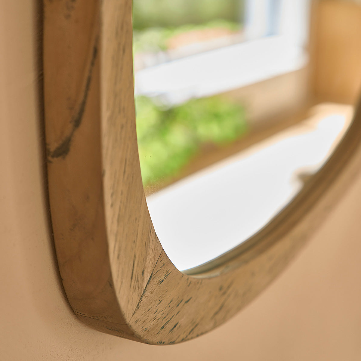 AUSTIN - Specchio in teak massello riciclato 70 cm