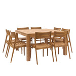 Salon de jardin en teck massif 8 pers.